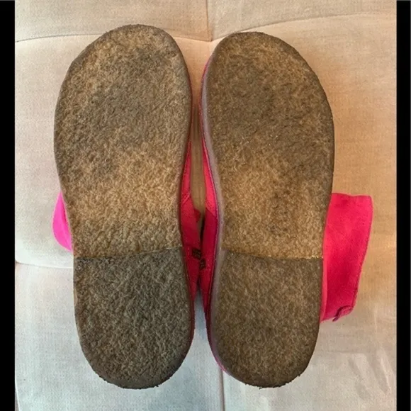L.L. Bean Suede Leather Slouch Ankle Boots Bootie Pink Fuchsia Purple Size 6