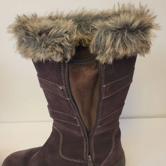 L.L. Bean Suede Leather Waterproof Nordic Casual Brown Size 8M Women's Boots