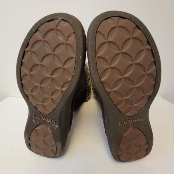 L.L. Bean Suede Leather Waterproof Nordic Casual Brown Size 8M Women's Boots