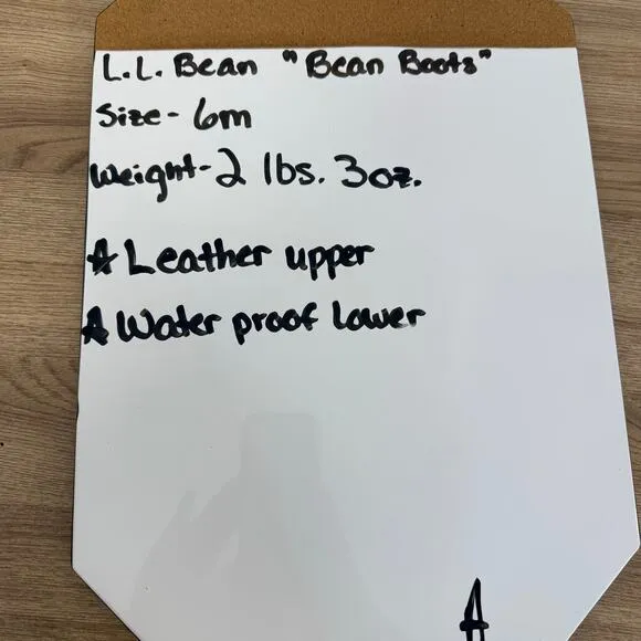 L.L. Bean Womens Navy and Tan Bean Boots Waterproof Duck Boots Size 6