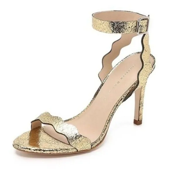 Loeffler Randall Amelia Sandals in Gold Size 8