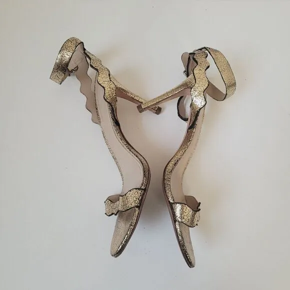 Loeffler Randall Amelia Sandals in Gold Size 8