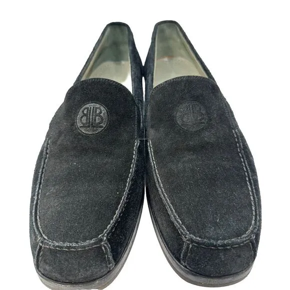 Lorenzo Banfi Milano Suede Loafers Men's 9 Shoe Hand Made Italy Designer ECU
