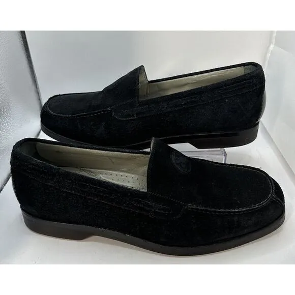 Lorenzo Banfi Milano Suede Loafers Men's 9 Shoe Hand Made Italy Designer ECU