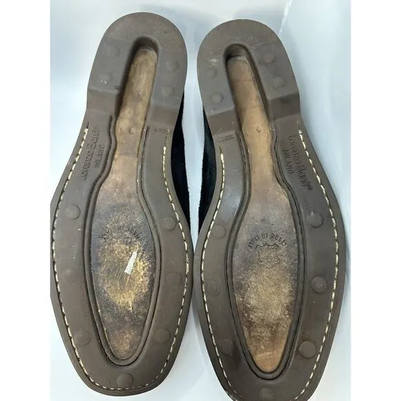 Lorenzo Banfi Milano Suede Loafers Men's 9 Shoe Hand Made Italy Designer ECU