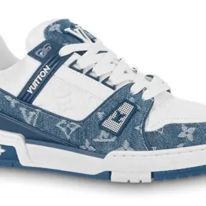 Louis Vuitton Men's Blue and White Sneakers