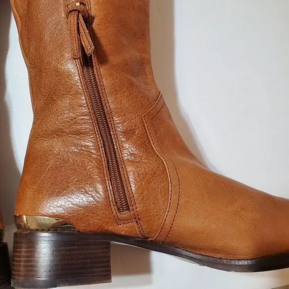 Louise et Cie Tall Leather Neutral Boots Size 10