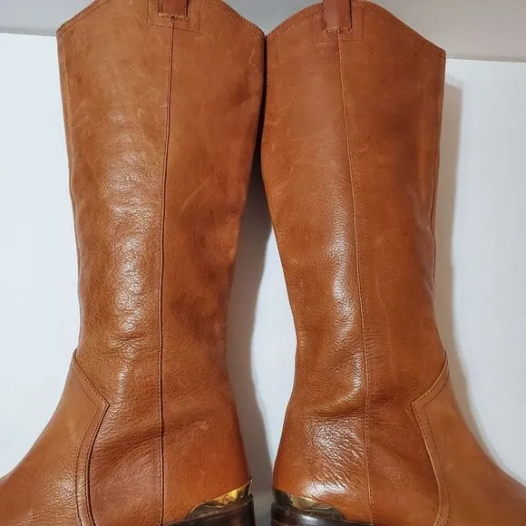 Louise et Cie Tall Leather Neutral Boots Size 10