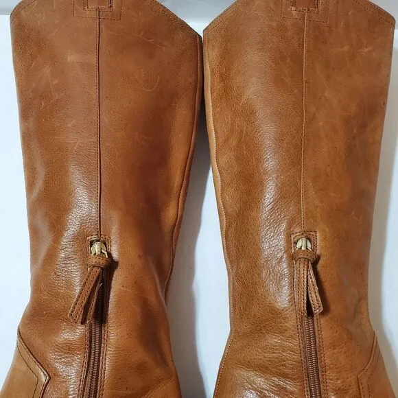 Louise et Cie Tall Leather Neutral Boots Size 10