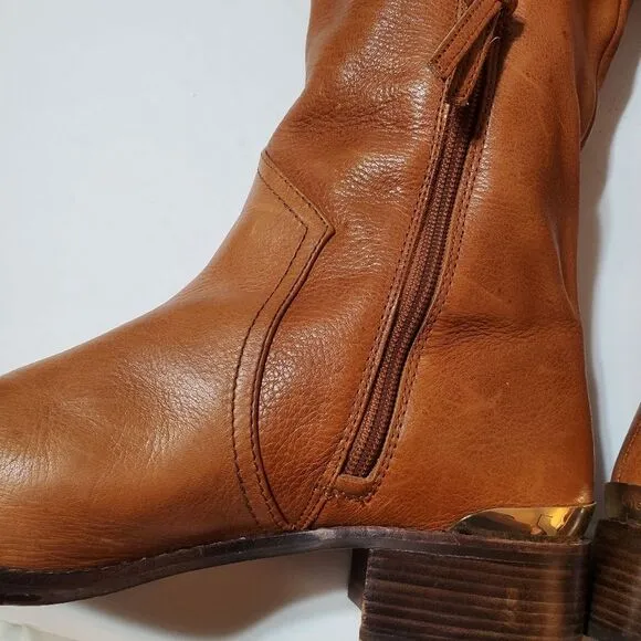 Louise et Cie Tall Leather Neutral Boots Size 10