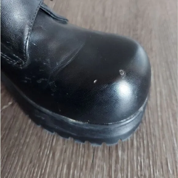 Lower East Side Vintage 90s Y2K Black Chunky Heel Platform Punk Goth Shoes Sz 8