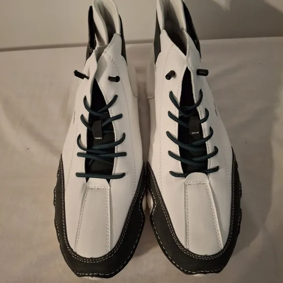 LQEBK Hunter Green Suede and White Men's Athletic Shoes