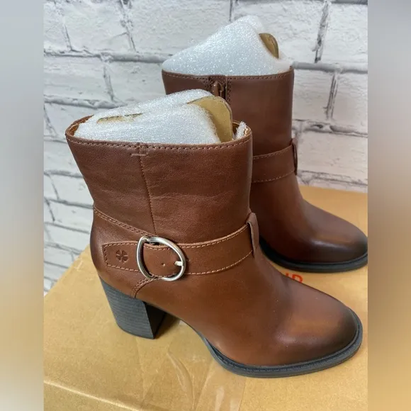 Lucky Brand Brown Almond Toe Ankle Boots Booties LK-Achelle Boots Size 5.5 NEW