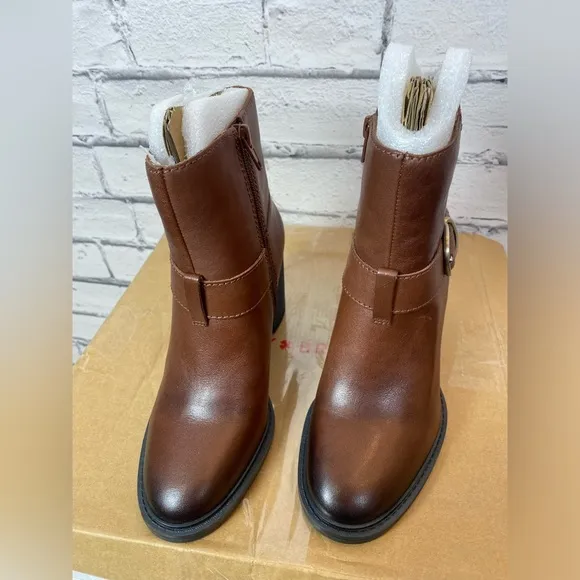 Lucky Brand Brown Almond Toe Ankle Boots Booties LK-Achelle Boots Size 5.5 NEW