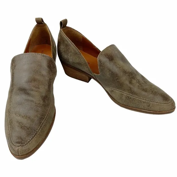 Lucky Brand LK Mahzan Shoes Leather Side Slit Pointed Toe Loafer Women’s Size 10