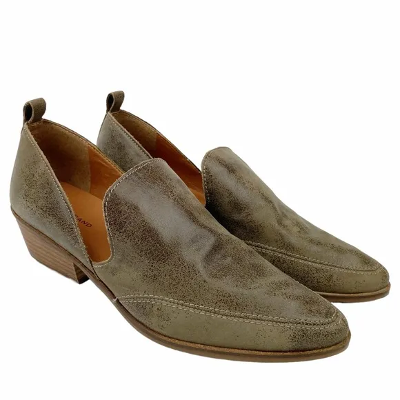 Lucky Brand LK Mahzan Shoes Leather Side Slit Pointed Toe Loafer Women’s Size 10