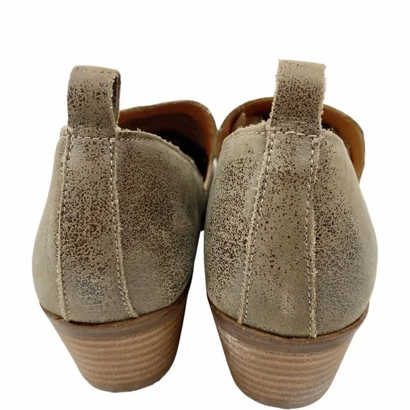 Lucky Brand LK Mahzan Shoes Leather Side Slit Pointed Toe Loafer Women’s Size 10