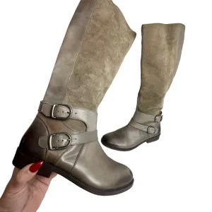 Lucky Brand Over the Knee Tall Riding Zosha Boot Grey Women’s Size 7.5