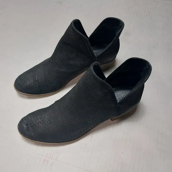 Lucky Brand Women's Black Leather Baley Ankle Boots Size 10M