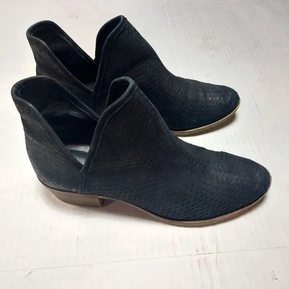 Lucky Brand Women's Black Leather Baley Ankle Boots Size 10M