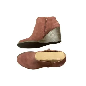 Lucky Brand Women's Yimme Wedge Bootie Ankle Boot Women's Size 8.5 Burgundy NEW!