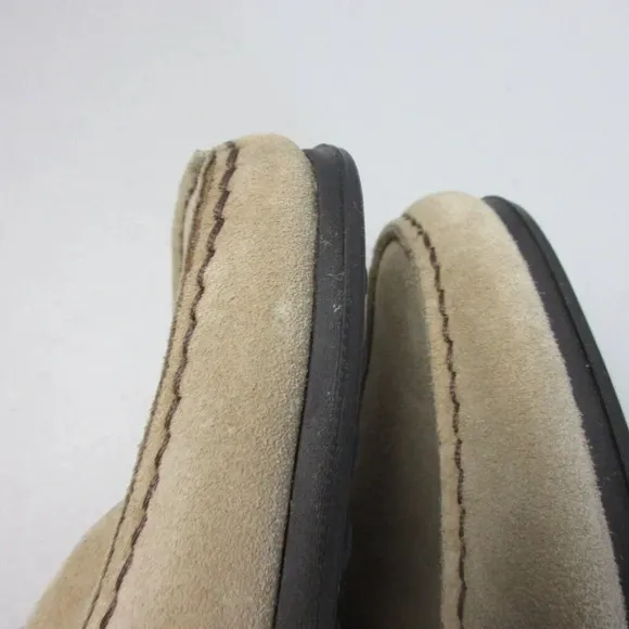M Gemi Men Penny Loafers Shoes 44.5 US 11.5 Beige Suede Leather Classic 652
