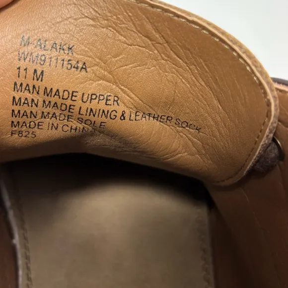 Madden Brown Casual Faux Leather Men's Ankle Boots Size 11M