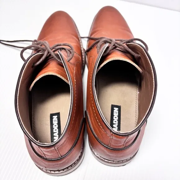 Madden Brown Casual Faux Leather Men's Ankle Boots Size 11M