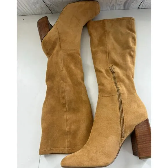 Madden Girl Womens Winsloww Zipper Tall Knee-High Boots Shoes Size 8.5