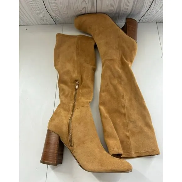 Madden Girl Womens Winsloww Zipper Tall Knee-High Boots Shoes Size 8.5