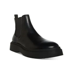 MADDEN Mens Black Goring Comfort Aillem Round Toe Wedge Boots 11.5