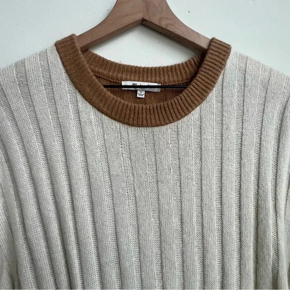 Madewell (Re)sourced Ribbed Midi Sweater Dress Small Alpaca Wool Color block S