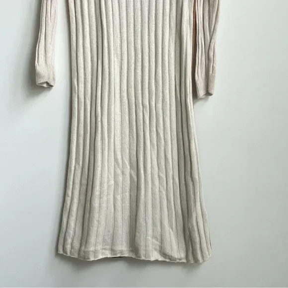 Madewell (Re)sourced Ribbed Midi Sweater Dress Small Alpaca Wool Color block S