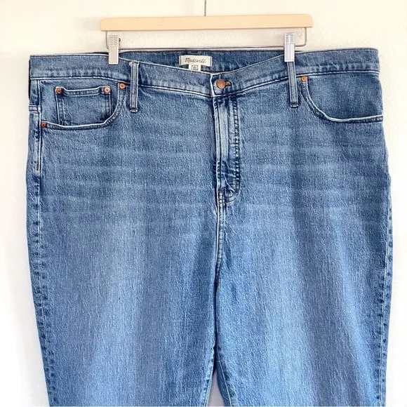 Madewell The Tall Perfect Vintage Crop High Rise Fray Hem Jean Ainsworth Wash 37