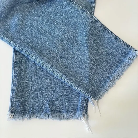 Madewell The Tall Perfect Vintage Crop High Rise Fray Hem Jean Ainsworth Wash 37