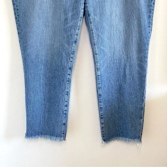 Madewell The Tall Perfect Vintage Crop High Rise Fray Hem Jean Ainsworth Wash 37