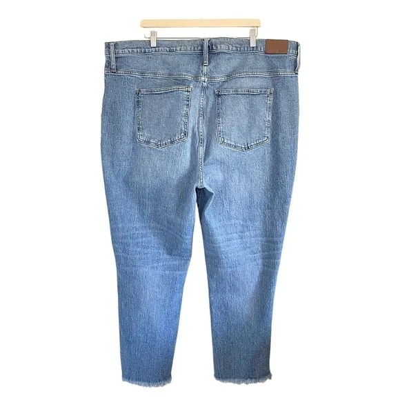 Madewell The Tall Perfect Vintage Crop High Rise Fray Hem Jean Ainsworth Wash 37