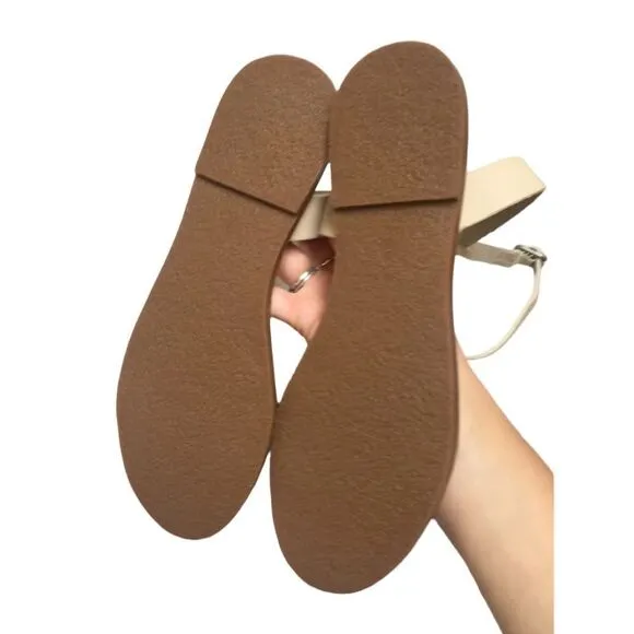 Madewell Strappy Tan Leather Sandals Size 8