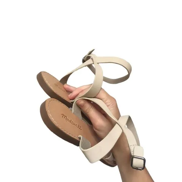 Madewell Strappy Tan Leather Sandals Size 8