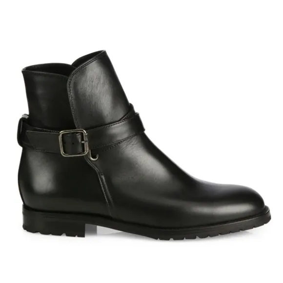 Manolo Blahnik | BLACK | Sulgamba Leather Ankle Boots