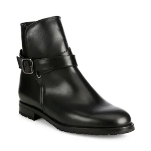 Manolo Blahnik | BLACK | Sulgamba Leather Ankle Boots