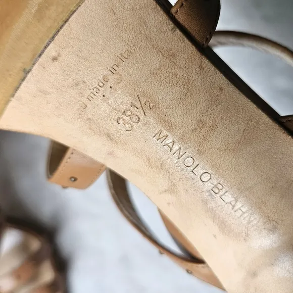 Manolo Blahnik gladiator stud leather sandals