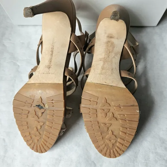 Manolo Blahnik gladiator stud leather sandals