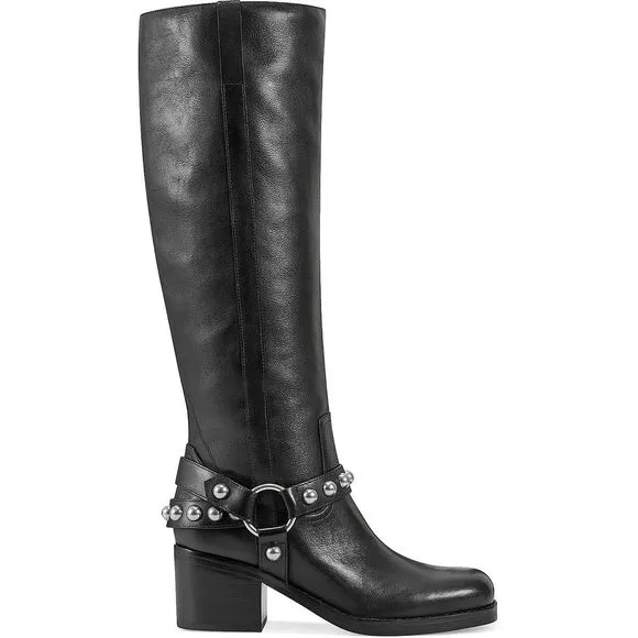 Marc Fisher LTD Women's Ofida Mid Calf Boot, Black Leather, 6