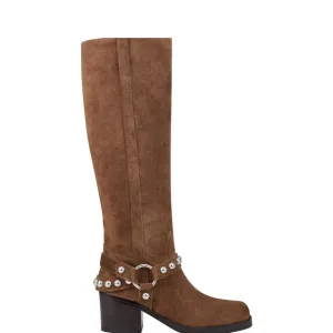 Marc Fisher LTD Women's Ofida Mid Calf Boot, Dark Natural Leather, 7