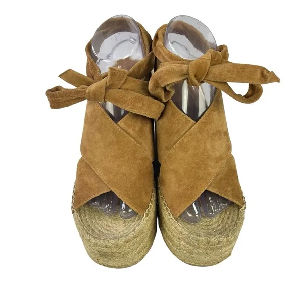 Marc‎ Fisher Mlandira Leather Upper Platform Wedge Womens Shoes Size 9M