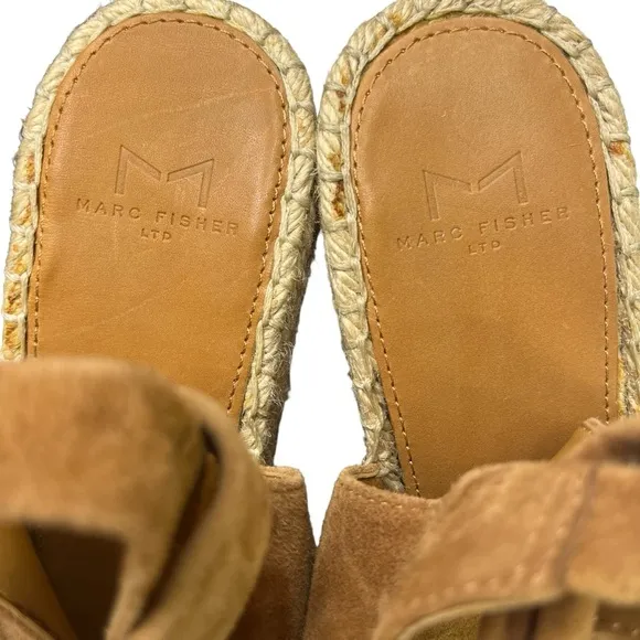 Marc‎ Fisher Mlandira Leather Upper Platform Wedge Womens Shoes Size 9M