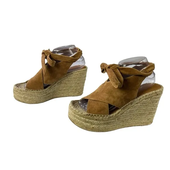Marc‎ Fisher Mlandira Leather Upper Platform Wedge Womens Shoes Size 9M