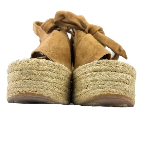 Marc‎ Fisher Mlandira Leather Upper Platform Wedge Womens Shoes Size 9M