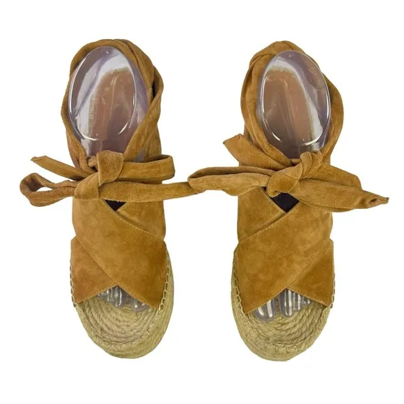 Marc‎ Fisher Mlandira Leather Upper Platform Wedge Womens Shoes Size 9M